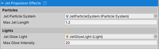 Jet exhaust particle effects and glow