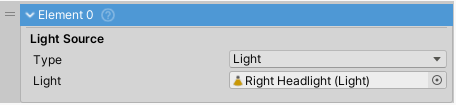 LightSource with "Light" option selected.