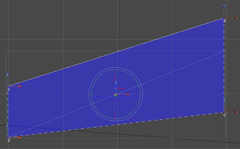 Airfoil adjusted to the shape of a wing using A, B, C, and D handles.