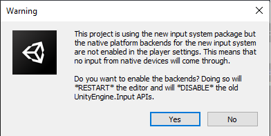 Input System Setup Prompt