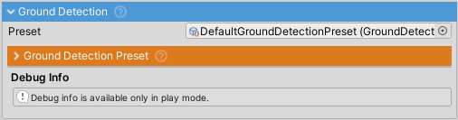 GroundDetection inspector.
