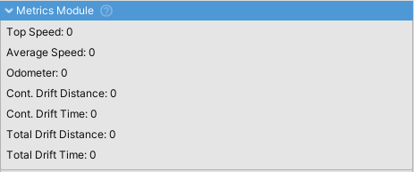 MetricsModule inspector.