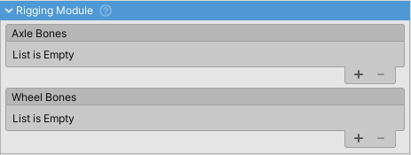 RiggingModule inspector.