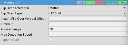FlipOver module inspector.