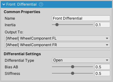 DifferentialComponent inspector.