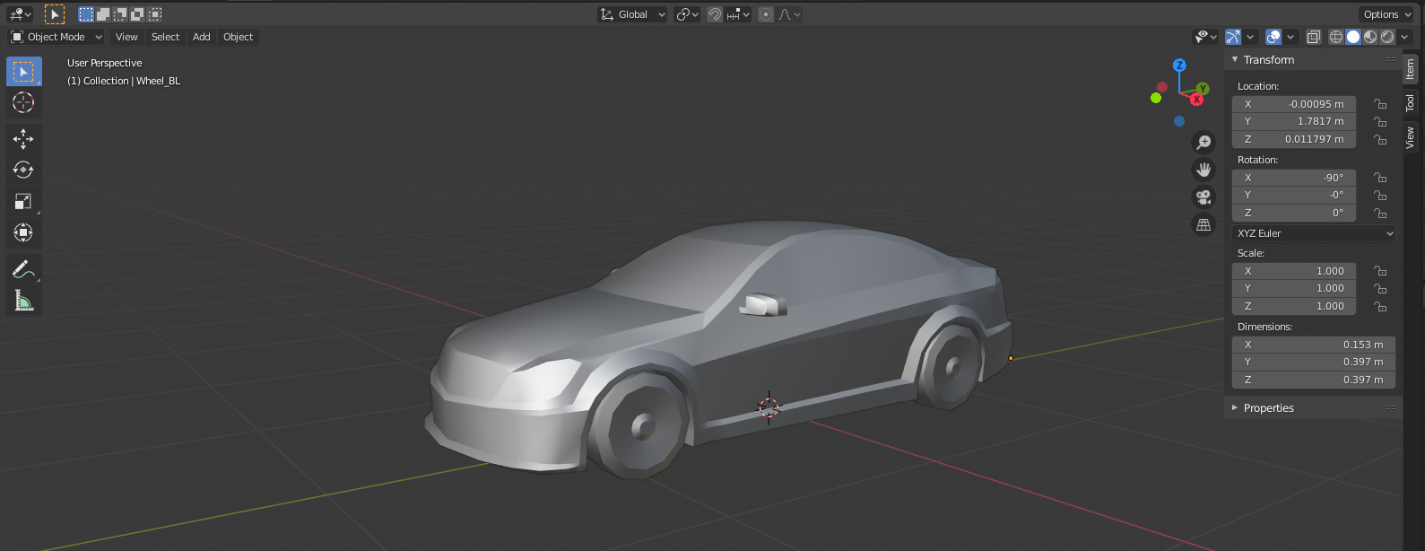 Model after rotation.