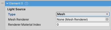 VehicleLight with 'Mesh' option selected.