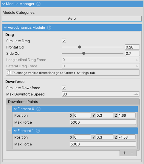 ModuleManager inspector.
