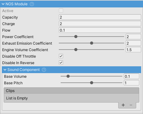 NOSModule inspector.