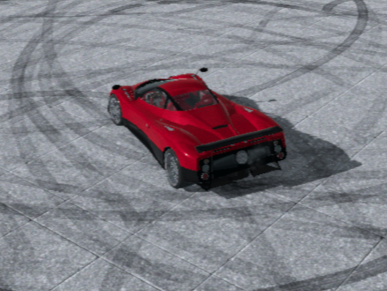 Persistent skidmarks enabled.