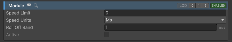 SpeedLimiter module inspector.