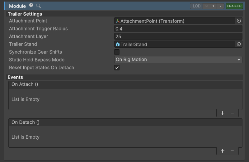 TrailerModule inspector.