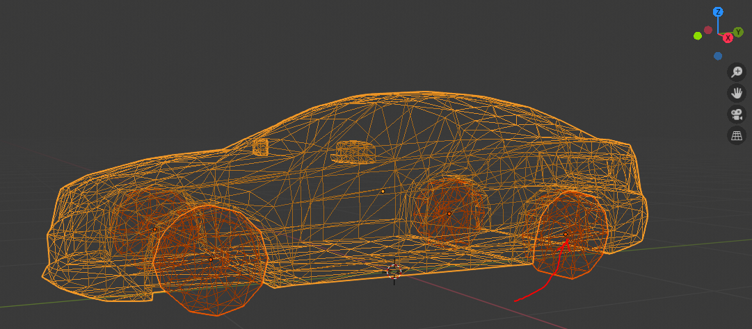 Example wheel model with correct wheel pivots and rotation