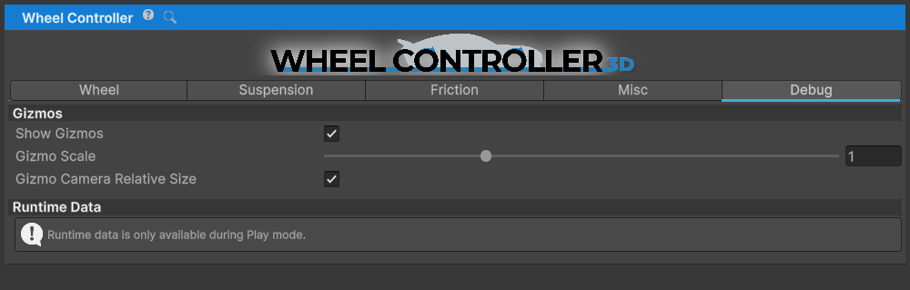 Debug settings tab